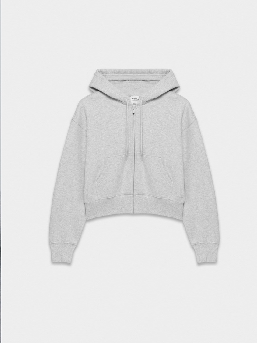 Aritzia boyfriend gray zip up